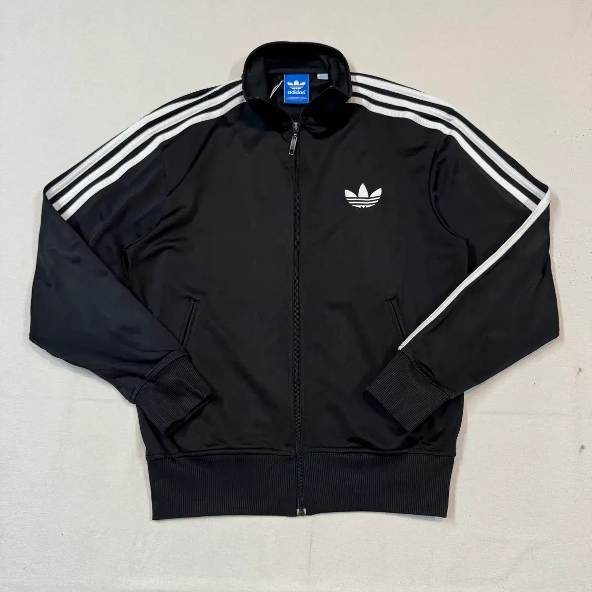 90)アディダスファイヤーバード三線ジャージトラックトップ集業ブラックA91